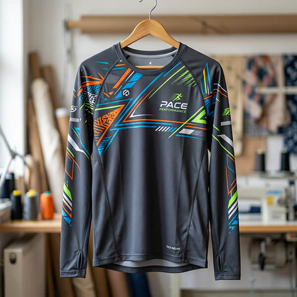 maglia tecnica running manica lunga sublimazione